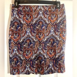 J Crew pencil skirt paisley! Size 6!
